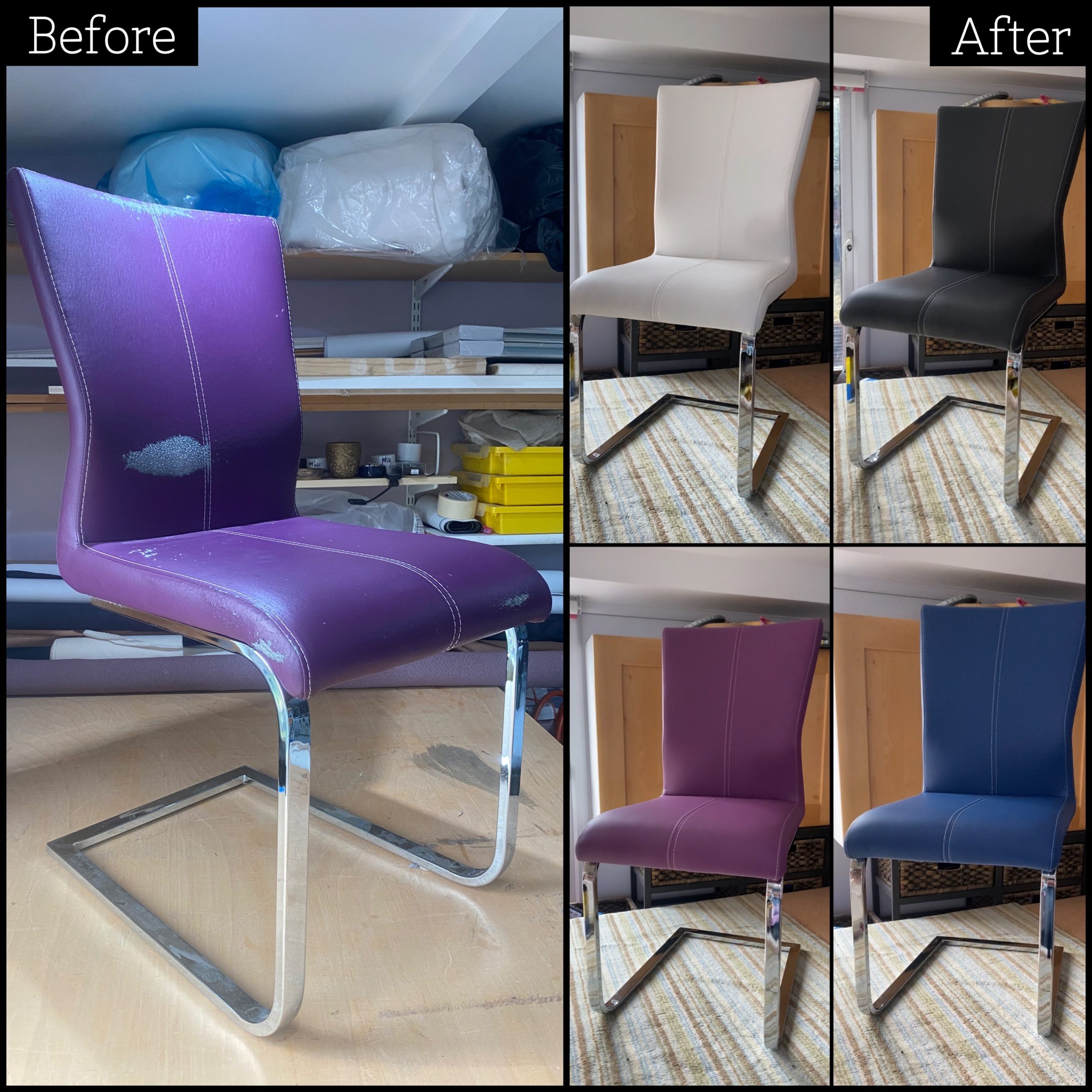 faux leather chairs